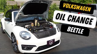 VW Beetle Oil Change amp Light Reset 20112019 20L [upl. by Urbanna]