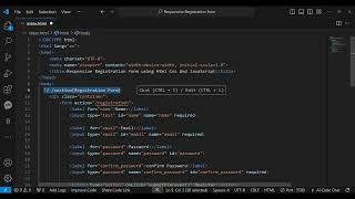 Registration Form in HTML CSS amp JavaScript [upl. by Hamas98]
