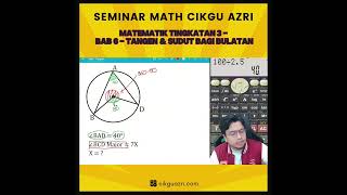 Matematik Tingkatan 3  Bab 6  Tangen amp Sudut bagi Bulatan [upl. by Kamila384]