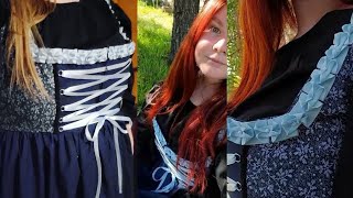 I Sewed a Dirndl Dress  Burda Style 7057 [upl. by Eidnalem]