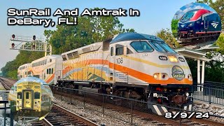 SunRail And Amtrak In DeBary FL  8924 [upl. by Emelun]