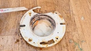 How to Repair a Broken Toilet Flange on a Concrete Slab [upl. by Jasmine]