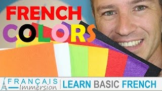 French COLORS Colours Les Couleurs en Français  FUN Learn French with Funny French Lessons [upl. by Gardell]