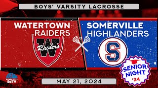 SHS Boys Lacrosse vs Watertown 52124 [upl. by Nylime189]