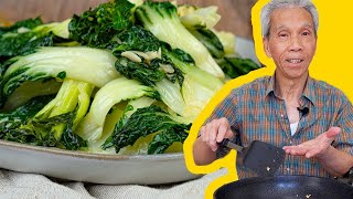 🥬 Dads IRRESISTABLE Stir Fried Bok Choy 蒜蓉炒白菜 [upl. by Goeger]