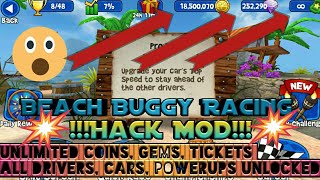 How To Download Beach Buggy Racing Hack Mod😀😀Unlimited Golds Gems Tickets and more [upl. by Talyah764]