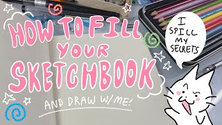 HOW TO FILL YOUR SKETCHBOOK✍️ aka how to chunkify and fill your sketchbook to the max [upl. by Ruffin961]