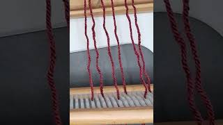 Warping a Rigid Heddle Loom by Individual Strands weaving rigidheddleloom [upl. by Saleem]