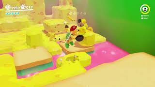 Super Mario Odyssey  Luncheon Kingdom Moon 43 Excavate n Search the Cheese Rocks  Moon Shards 🌙 [upl. by Spancake]