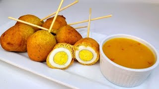 Pholourie Egg Balls  recipe Guyanese street food [upl. by Benoite152]