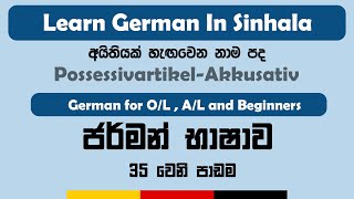 Possessivartikel  Akkusativ   possessive articles in German  Possessivartikel in Sinhala [upl. by Urissa]