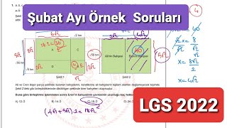 Şubat Ayı Örnek Soruları 2022 Matematik Çözümleri  LGS 2022 Şubat Ayı Örnek Sorular [upl. by Grigson]