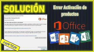 Còmo Activar Office solucionando quotError de Activaciòn de productosquot [upl. by Harp401]