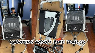 UNBOXING AND ASSEMBLY OF AOSOM BIKE TRAILER [upl. by Iru359]