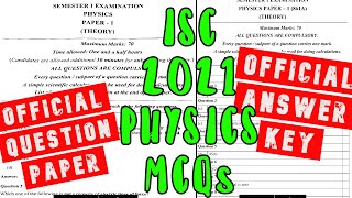 isc physics question paper 2021board semester 1 CISCE ICSE check next video for official answer key [upl. by Neiluj]