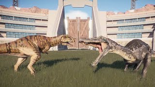 Baryonyx Vs Metriacanthosaurus  Jurassic World Evolution 2 [upl. by Poock]