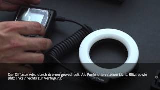 Commlite CoMiray Macro Ring Flash CRRFD an Sony A58 Unboxing  Test [upl. by Ames316]