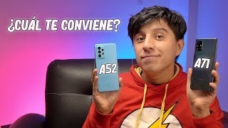 Samsung Galaxy A52 vs A71 Comparativa de lo que quieres saber [upl. by Yenettirb783]