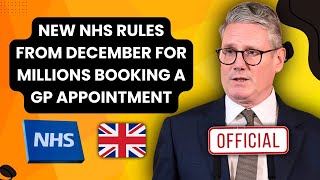 New NHS GP Appointment Rules Starting December What UK Seniors Need to Know [upl. by Yur]