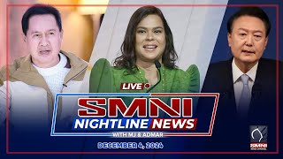 LIVE SMNI Nightline News with MJ Mondejar amp Admar Vilando  December 4 2024  Miyerkules [upl. by Ryhpez]