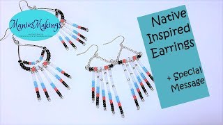 Native Inspired Beaded Wire Earrings [upl. by Eilegna977]