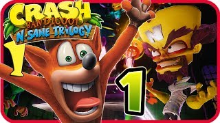 Crash Bandicoot N Sane Trilogy Walkthrough Part 1 PS4 Crash 1  Island 1 [upl. by Maisel364]