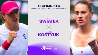 Iga Swiatek vs Marta Kostyuk  2024 Indian Wells Semifinal  WTA Match Highlights [upl. by Sidell105]