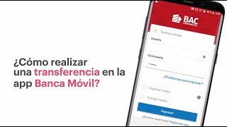 Cómo realizar una transferencia desde tu Banca Móvil  BAC Credomatic [upl. by Assetniuq]