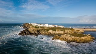 Portugal 2018 in Peniche Drone Surf and Kitesurf [upl. by Kiley]