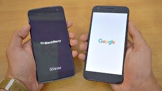 BlackBerry DTEK60 vs Google Pixel XL  Speed Test 4K [upl. by Aiyt]