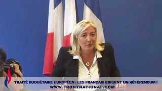 Conférence de presse de Marine Le Pen du 14 septembre 2012 [upl. by Annawoj970]