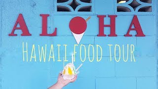 HAWAII ULTIMATE OAHU FOOD TOUR  BEST FOOD SPOTS [upl. by Lauhsoj]