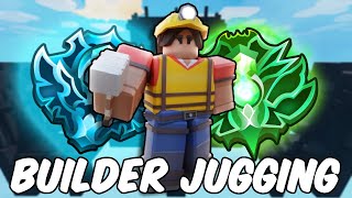 Jugging With BUILDER In Rank  Roblox Bedwars [upl. by Atinauj]