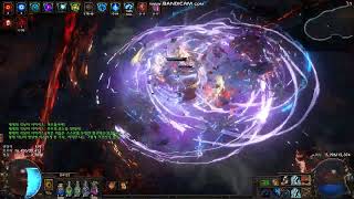 path of exile 323 affliction manastacker manabond hierophant uber sirus 마나본드 할배 [upl. by Enywad]