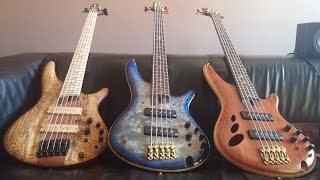 New Ibanez SR 2605 vs SR 30th5P vs SR5SM ltd  Ibanez premium series basses comparison [upl. by Otnicaj]