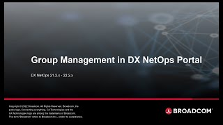 Group Management in DX NetOps Portal [upl. by Ailemaj]