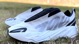 Yeezy 700 MNVN Laceless quotAnalogquot Review amp on feet [upl. by Gnidleif280]