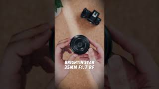 brightinstar 35mm F17 Large Aperture Portrait APSC Lens Unboxing [upl. by Ydniahs]