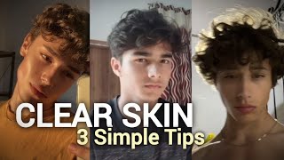 How To Get Clear Skin In 3 Simple Steps 3 Tips for clear skin [upl. by Yllek]