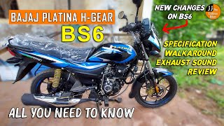 BAJAJ PLATINA H GEAR 110cc BS6  NEW CHANGES ON BS6  SPECIFICATION REVIEW  ALL YOU NEED TO KNOW [upl. by Nelram]