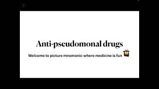 Antipseudomonal drugspharmacologymadeeasypicturemnemonic [upl. by Pam]