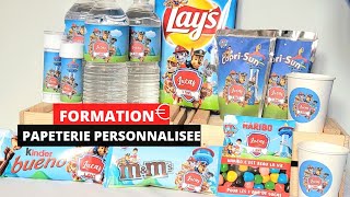 FORMATION PAPETERIE SANS MACHINE DE DÉCOUPE  PAQUETS DE CHIPS  KINDER  CAPRISUN PERSONNALISÉES [upl. by Coralyn518]