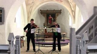 Violin Duo Gitana amp Kajetan  Mozart  Op70 No1  Allegro moderato [upl. by Neerbas]