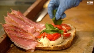 Street Food in Italy  Schiacciata in Florence [upl. by Akeimahs875]