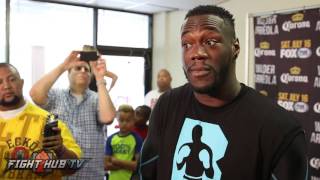 Deontay Wilder quotFurythey talking about him being on PEDsquot Full Wilder media scrum [upl. by Woodring]