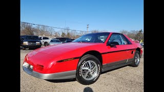 1985 Pontiac Fiero GT V6 4spd manual transmission 42k original miles for sale at The Auto Livery [upl. by Giuditta]