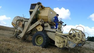 Clayson M130  Clayes Combine  Harvesting Barley at Tractor Event in Aars  DK Agriculture [upl. by Ben]