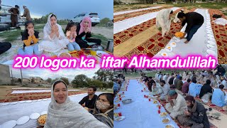 200 logon ka roza iftar Alhamdulillah  Sitara Yaseen vlog [upl. by Ahsilra243]