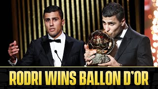 Rodri becomes first Man City player to win the Ballon dOr 🏆  CBS Sports Golazo [upl. by Mariana]