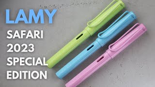 Lamy Safari 2023 Special Edition  Light Rose Aquasky and Light Green [upl. by Gadmann]